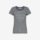 T-SHIRT LINEN STRIPES S/S NAVY BLUE/PORCELAIN