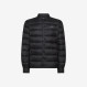 Black quilted nylon overshirt jacket