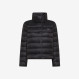 Piumino in nylon trapuntato con collo alto nero
