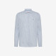 SHIRT LINEN STRIPES WHITE/AVIO
