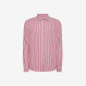 SHIRT CLASSIC STRIPE WITH FLUO DETAIL L/S BIANCO/ROSSO