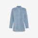 SHIRT OVERSIZE POCKETS CHAMBRAY SKY BLUE