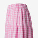 Gonna in cotone check fucsia e bianco