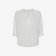 SHIRT SERAPH LINEN 3/4 SLV WHITE