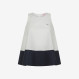 TANK SHIRT COLOR BLOCK NO SLV BIANCO/NAVY BLUE