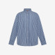 BOY'S SHIRT CLASSIC STRIPE L/S WHITE/NAVY BLUE