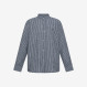 BOY'S SHIRT LINEN STRIPE KOREAN COLLAR L/S NAVY BLUE/WHITE