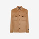 OVERSHIRT WITH POCKET ON CHEST L/S CAMEL