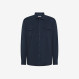 Cotton gabardine shirt NAVY BLUE