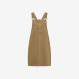 Corduroy dungaree dress BEIGE