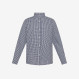 BOY'S SHIRT MICROCHECK SMALLER COLLAR L/S NAVY BLUE/BIANCO