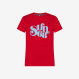 BOY'S T-SHIRT SUN68 TYPE LOGO ROSSO FUOCO