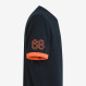 Navy blue piqué T-shirt with embroidery