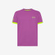 T-shirt in piquet ciclamino con ricami