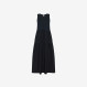 LONG DRESS MIXED FABRIC NO SLV NAVY BLUE