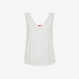 Top in jersey di cotone bianco panna