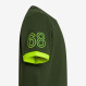 T-shirt in piquet di cotone verde scuro