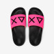 BEACH SLIPPERS BLACK/FUXIA FLUO