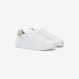 Sneaker Girl's Grace in pelle bianca e oro