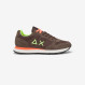 Sneaker Tom Fluo in nylon e suede MARRONE