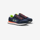 Boys’ Tom Fluo nylon and suede sneaker NAVY BLUE