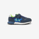 Sneaker Boy's Jaki Fluo in nylon e microfibra NAVY BLUE