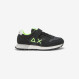 Sneaker Boy's Jaki Fluo in nylon e microfibra NERO