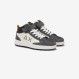 Boys’ Genius leather and nylon mid-top sneaker DARK GREY