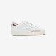 Girls’ Katy leather sneaker WHITE/GOLD