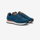 Petrol Tom nylon and suede sneaker