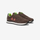 Brown Tom sneaker with fluorescent logo