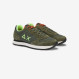 Dark military Tom sneaker with fluorescent logo