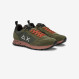 Dark military Tom Snake nylon and suede sneaker