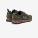Dark military Tom Snake nylon and suede sneaker