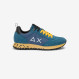 Sneaker Tom Snake in nylon e suede avio scuro