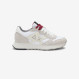 White Jaki Bicolor nylon and suede sneaker