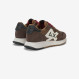 Sneaker Jaki Bicolor in nylon e suede marrone