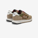 Sneaker Jaki Bicolor in nylon e suede beige scuro