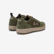 Dark military Genius Solid nylon and suede sneaker