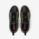 Dark military Genius tumbled leather and suede sneaker