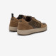 Fox Genius tumbled leather and suede sneaker
