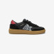 Black Luis Low tumbled leather and suede sneaker