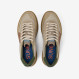 Beige Luis Low tumbled leather and suede sneaker