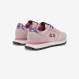 Pink Ally Solid nylon and suede sneaker