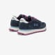 Navy blue Ally Solid nylon and suede sneaker