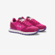 Sneaker Ally Solid in nylon e suede fuxia scuro