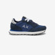Sneaker Ally Gold Silver in nylon e suede navy blue