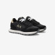 Black Ally Gold Silver suede and nylon sneaker