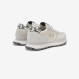 Sneaker Ally Gold Silver in nylon e suede bianco panna