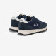 Sneaker Ally Glitter in mesh e suede navy blue